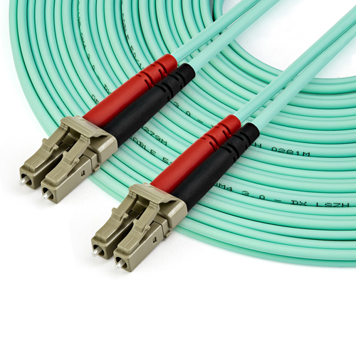 StarTech.com 10m (30ft) LC/UPC to LC/UPC OM4 Multimode Fiber Optic Cable, 50/125µm, 100G, Low Insertion Loss, LSZH Fiber J