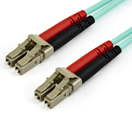StarTech.com 7m (22ft) LC/UPC to LC/UPC OM3 Multimode Fiber Optic Cable, Full Duplex 50/125 Zipcord, 100G, LSZH Fiber Jump