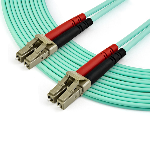 StarTech.com 7m (22ft) LC/UPC to LC/UPC OM3 Multimode Fiber Optic Cable, Full Duplex 50/125 Zipcord, 100G, LSZH Fiber Jump