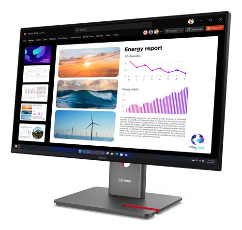 Lenovo ThinkVision P24Q-40 24" Class WQHD LED Monitor - 16:9 - Raven Black - 60.5 cm (23.8") Viewable - In-plane Switching