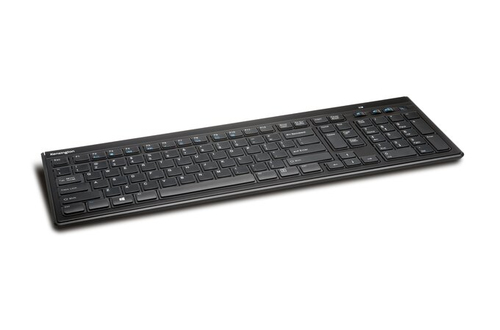 Kensington Advance Fit Keyboard - Wireless Connectivity - Black - 10 m - 2.40 GHz - Volume Control, Multimedia, Mute, Slee
