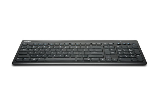 Kensington Advance Fit Keyboard - Wireless Connectivity - Black - 10 m - 2.40 GHz - Volume Control, Multimedia, Mute, Slee