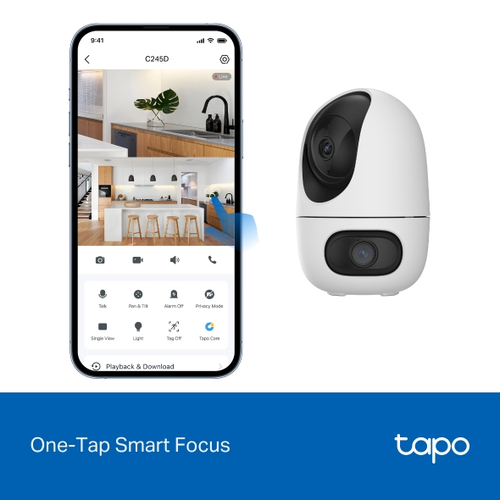 TP-Link Tapo C245D. Tipo: Telecamera di sicurezza IP, Posizionamento supportato: Interno, Tecnologia di connessione: Wirel