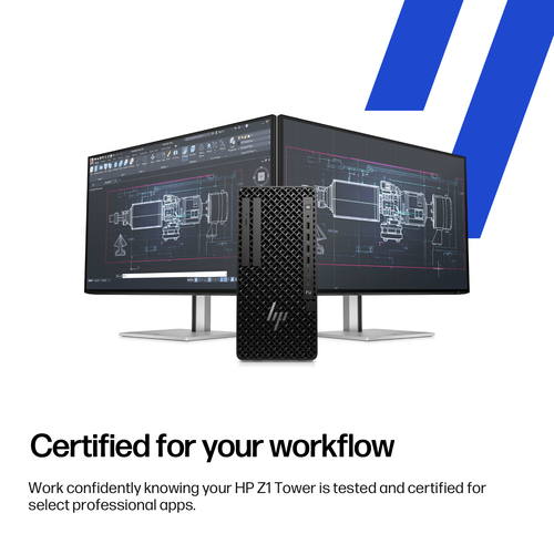 HP Z1 G1i Desktop Computer - Intel Core Ultra 9 285 - vPro Technology - 32 GB - 1 TB SSD - Tower - Black - Intel Q870 Chip