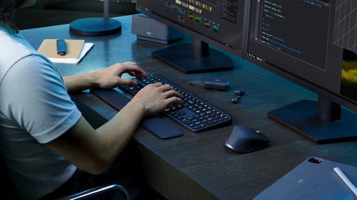 Logitech MX Keys S Combo Teclado e rato - Português - USB Membrana / Tesoura Sem fios Bluetooth Teclado - Keyboard/Keypad 