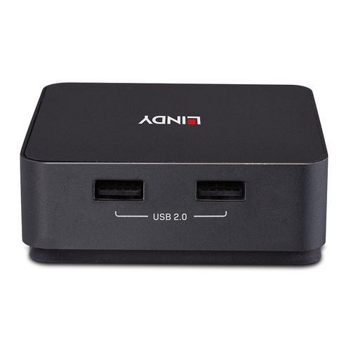 LINDY KVM-Switchbox - 2 Computer - 1 Lokaler Benutzer(n) - 4K - 3840 x 2160 - 2 x USB - USB 2.0 - 2