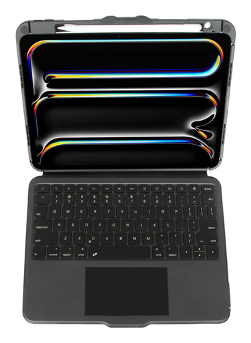 Targus VersaVu THZ988NO Tastatur/Cover (Folie) für 27,9 cm (11 Zoll) bis 33 cm (13 Zoll) Apple iPad Pro 11 (2024), iPad Pr