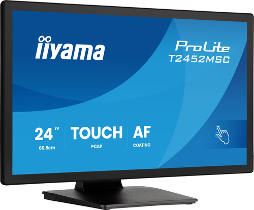 iiyama ProLite T2452MSC-B2. Bildschirmdiagonale: 61 cm (24"), Display-Auflösung: 1920 x 1080 Pixel, HD-Typ: Full HD, Reakt