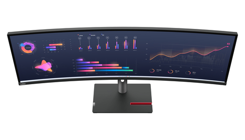 Lenovo ThinkVision P49W-30 49" Class Dual Quad HD (DQHD) Curved Screen LED Monitor - 32:9 - 124.5 cm (49") Viewable - In-p