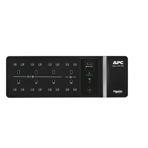 APC by Schneider Electric Back-UPS Standby UPS - 500 VA/300 W - Floor/Wall Mountable - 2.65 Minute Stand-by - 230 V AC Inp