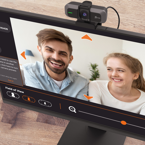 j5create JVU430 USB 4K Ultra HD Webcam, 3840 x 2160 Video Capture Resolution, Black and Silver. Megapixel (approx.): 8 MP,