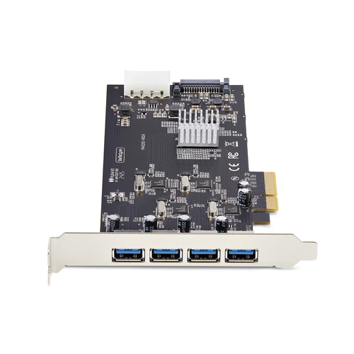 StarTech.com 4-Port USB PCIe Card, USB 3.2 5Gbps, PCI Express Expansion Card with 4x Independent USB Controllers, 4x USB-A