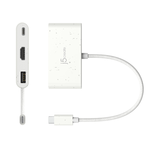 j5create JCA379EW-N Umweltfreundlicher USB-C®-zu-HDMI™- & USB™-Anschluss Typ A mit Power Delivery. Hostschnittstelle: USB 