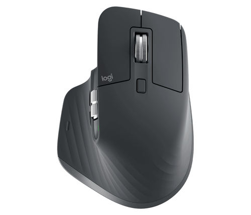 Logitech MX MASTER 3S Tamanho grande Rato - Bluetooth - USB tipo A - Campo escuro - 7 Taste(n) - Grafite - Sem fios - Reca