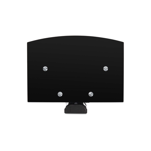 StarTech.com Dual Floating Wall-Mounted AV Shelves, Adjustable Height Shelf For Under TV A/V Equipment, Black Tempered Gla