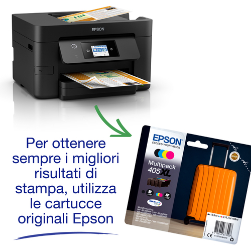 Stampante multifunzione a getto di inchiostro Epson WorkForce Pro WF-3825DWF Wireless - Colore - Fotocopiatrice/Fax/Stampa