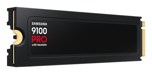 Samsung 9100 PRO Heatsink PCIe® 5.0 NVMe™ M.2 SSD - 1 TB. SSD capacity: 1 TB, SSD form factor: M.2, Read speed: 14700 MB/s