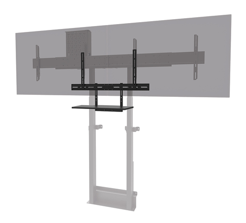 Neomounts Mounting Shelf for Keyboard, Mouse - Black - Height Adjustable - 43"" (109.22 cm) to 110"" (279.40 cm) Screen Su