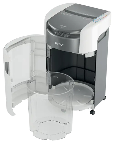 Leitz IQ OptiMax Autofeed Office 300 P5 Micro Cut Paper Shredder. Shredding type: Micro-cut shredding, Working width: 22.5