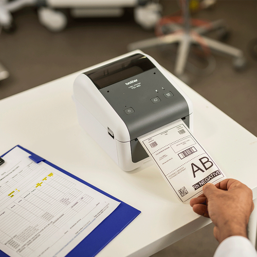 Brother TD-4410D Desktop Direct Thermal Printer - Monochrome - Label Print - USB - Serial - 108.40 mm (4.27"") Print Width