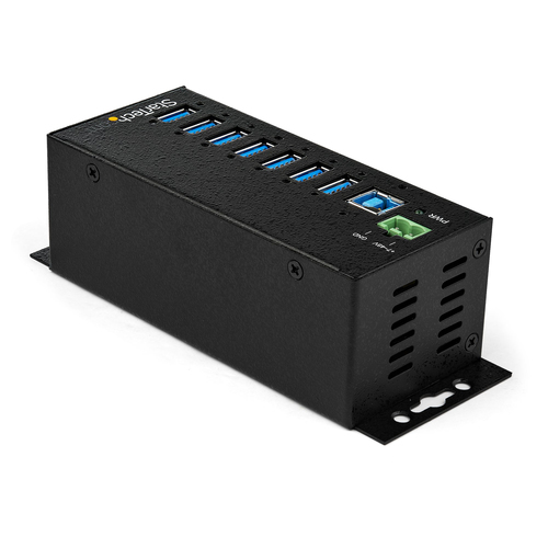 StarTech.com USB Hub - USB 3.0 Type B - External - Black - TAA Compliant - UASP Support - 7 Total USB Port(s) - 7 USB 3.1 