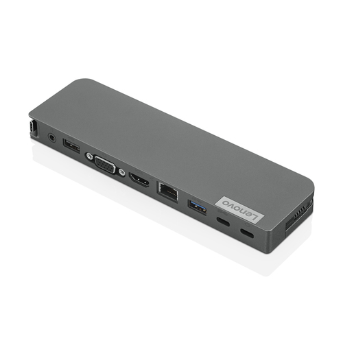 Lenovo Mini Dock USB-Typ C Docking Station für Notebook - 45 W - 4 x USB-Anschlüsse - 1 x USB 2.0 - USB Typ C - Netzwerk (