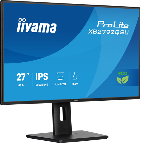 iiyama ProLite XB2792QSU-B1 27 Zoll Klasse WQHD LED-Monitor - 16:9 Format - Mattschwarz - 68,6 cm (27 Zoll) Viewable - IPS