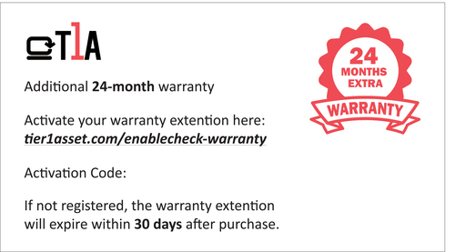 T1A UPGRADE TO 2 YEAR EXTRA WARRANTY. License quantity: 1 license(s), Number of years: 1 year(s)