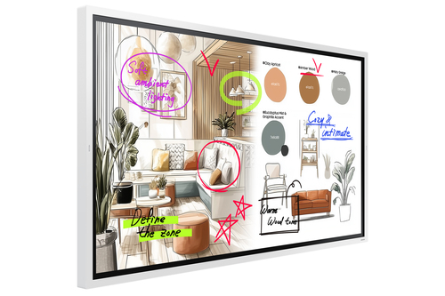 Samsung Flip WM65F 1651 mm 4K UHD LCD Collaboration Display - Infrarot (IrDA) - Touchscreen - 3840 x 2160 - 450 cd/m² - 4,