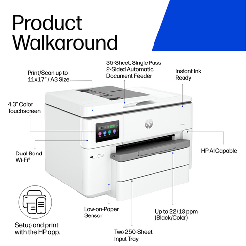 HP OfficeJet Pro Color Printer. Print technology: Thermal inkjet, Printing: Colour printing, Maximum resolution: 4800 x 12