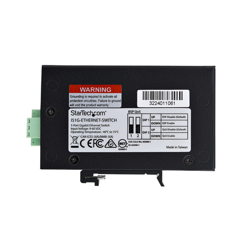 StarTech.com I51G 5 Ports Ethernet Switch - Gigabit Ethernet - 10/100/1000Base-T - New - Black - TAA Compliant - 2 Layer S