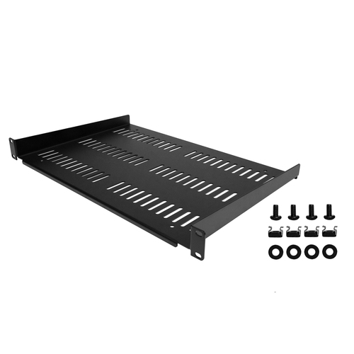 StarTech.com Étagère Rack 19 pouces 1U - Plateau Rackable Universel Ventilé - Étagère Cantilever Baie de Brassage 19" - Ma