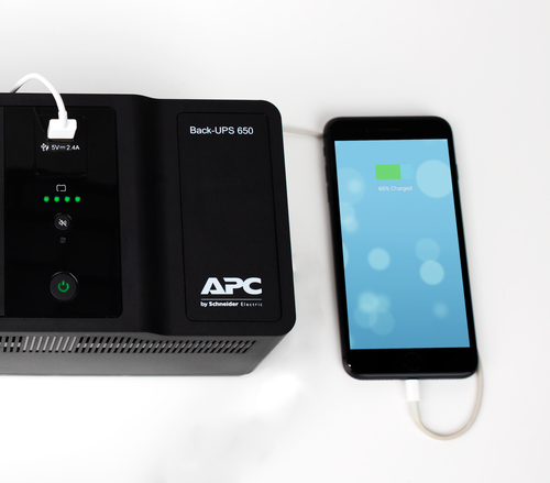 APC by Schneider Electric Back-UPS Standby UPS - 650 VA/400 W - Tower - 2.60 Minute Stand-by - 230 V AC Input - 230 V AC, 