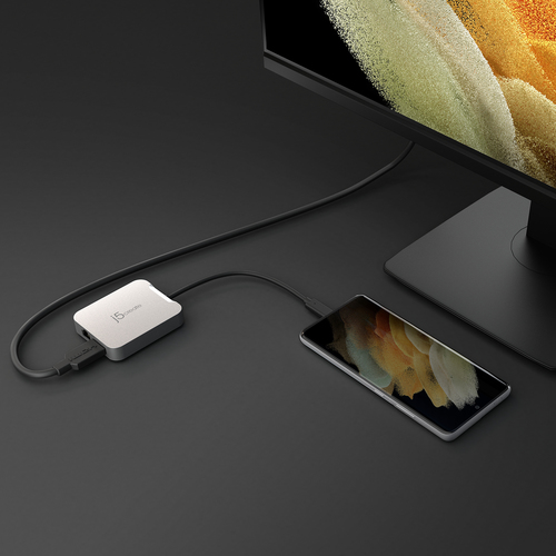 j5create Elite JCD391-N 5 Anschluss(e) USB-Typ C Docking Station für Notebook, Tastatur, Maus, Flash-Laufwerk, Tablet, Sma