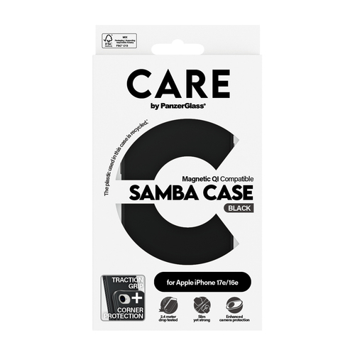 CARE Fashionable Case for Apple iPhone SE 4 Smartphone - Black - Wireless Charging Compatible
