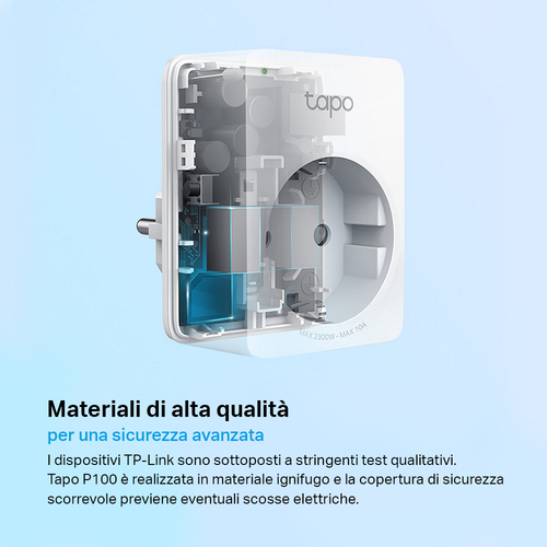 TP-Link Tapo P100. Connectivity technology: Wireless, Wireless technology: Bluetooth / Wi-Fi, Frequency: 2.4 MHz. Placemen
