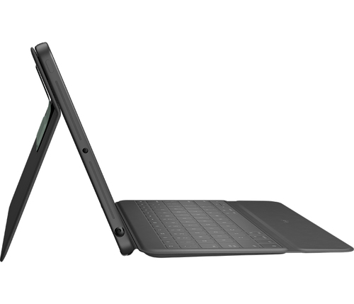 Logitech Rugged Folio Keyboard/Cover Case (Folio) for 25.9 cm (10.2") Apple iPad (7th Generation) Tablet - Graphite - Drop