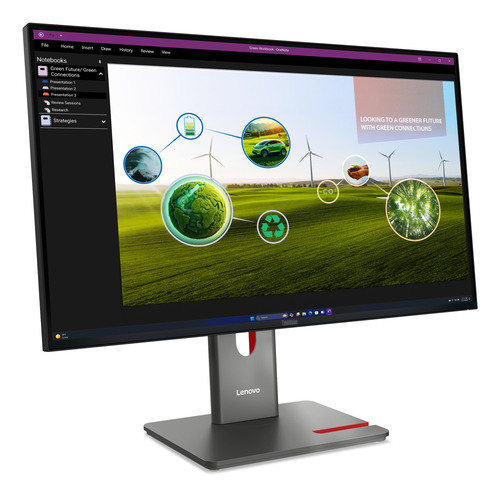 Lenovo ThinkVision P27Q-40 27" Class WQHD LED Monitor - 16:9 - Eclipse Black - 68.6 cm (27") Viewable - In-plane Switching