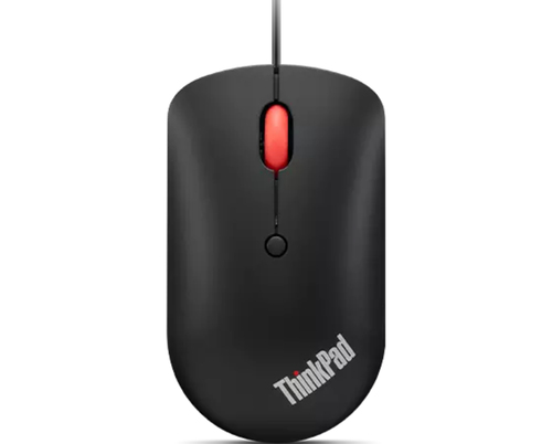 Lenovo ThinkPad Mouse - USB Type C - Optical - 4 Button(s) - Raven Black - Cable - 2400 dpi - Scroll Wheel