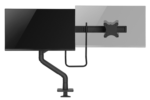 Neomounts NEXT One Mounting Arm for Monitor, Display - Black - Height Adjustable - 2 Display(s) Supported - 43.2 cm to 68.