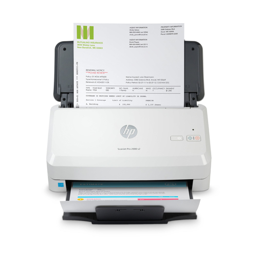HP Scanjet Pro 2000 s2 Sheet-feed Scanner. Maximum scan size: 216 x 3100 mm, Optical scanning resolution: 600 x 600 DPI, D