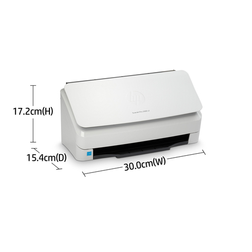 HP Scanjet Pro 2000 s2 Sheet-feed Scanner. Maximum scan size: 216 x 3100 mm, Optical scanning resolution: 600 x 600 DPI, D