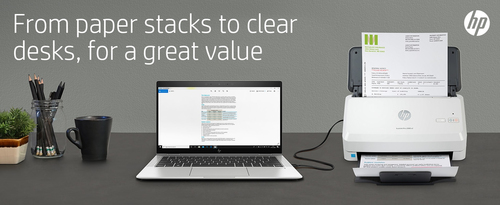 HP Scanjet Pro 2000 s2 Sheet-feed Scanner. Maximum scan size: 216 x 3100 mm, Optical scanning resolution: 600 x 600 DPI, D