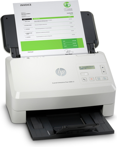 HP Scanjet Enterprise Flow 5000 s5. Maximum scan size: 216 x 3100 mm, Optical scanning resolution: 600 x 600 DPI. Scanner 