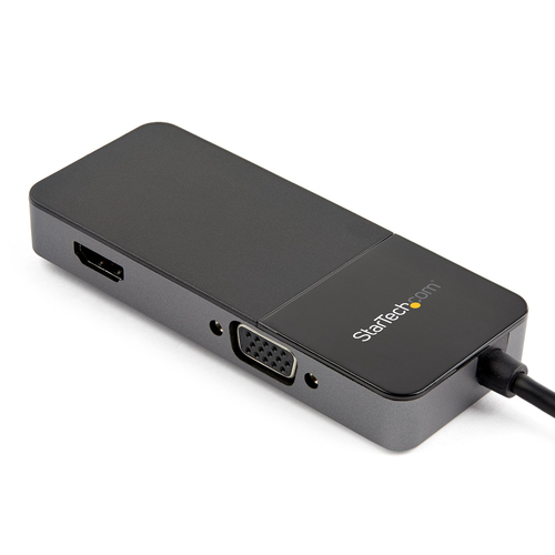 StarTech.com USB 3.0 to HDMI and VGA Adapter -4K/1080p USB Type A Dual Monitor Multiport Display Adapter Converter -Extern