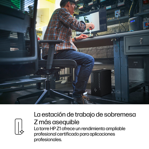HP Z1 G1i Desktop Computer - Intel Core Ultra 7 2nd Gen 265 - vPro Technology - 32 GB - 1 TB PCI Express NVMe 4.0 SSD - To