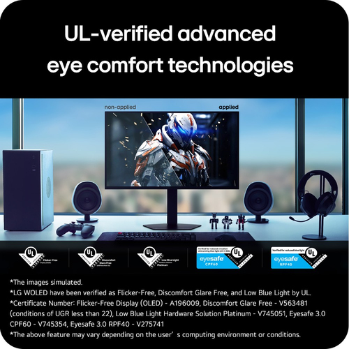 LG UltraGear GX7 WOLED 27-inch 4th Gen. QHD Gaming Monitorㅣ27GX790B with Dual-Mode(720Hz@HD, 540Hz@QHD), 0.02ms(GtG), DP2.