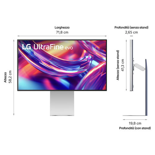Monitor LCD LG UltraFine 32U990A-S 812,8 mm (32") Class 6K - 16:9 - 80 cm (31,5") Viewable - Tecnologia Black Nano IPS (Na