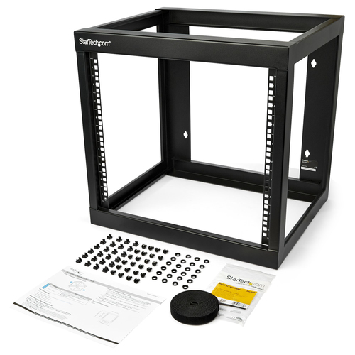 StarTech.com 9U 19" Wall Mount Network Rack - 17" Deep Open Frame for Server Room AV/Data/Patch Panel/IT/Computer Equipmen