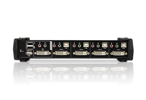 ATEN Switch KVMP™ DVI/Audio USB de 4 puertos. Tipo de puerto de teclado: USB, Tipo de puerto de ratón: USB, Tipo de puerto